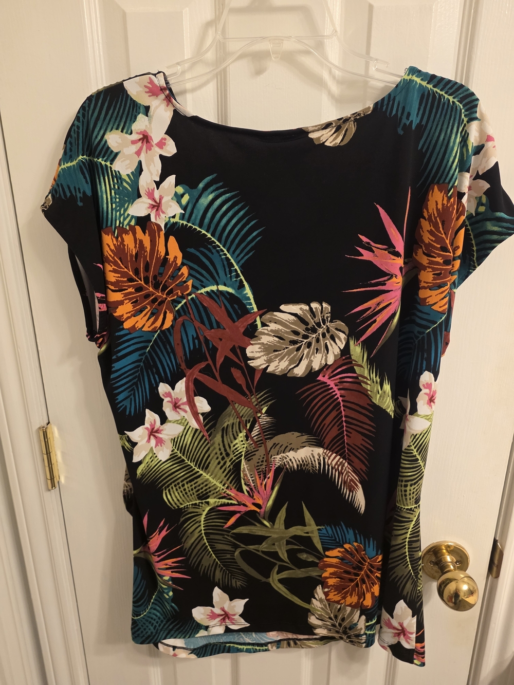 Christopher & Banks Black Tropical Floral Top - Picture 4 of 4